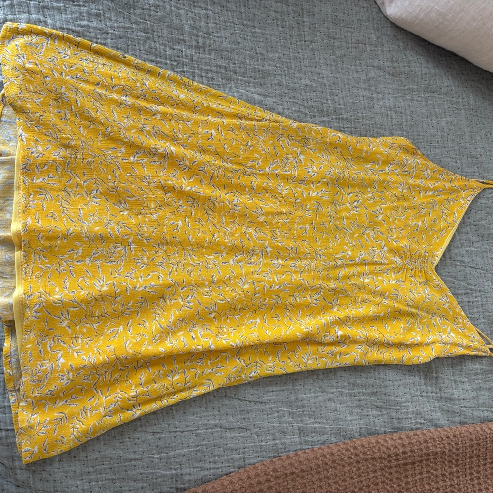 Sunny Yellow Floral Mini Dress